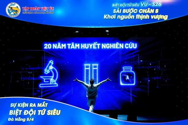 Stage presentation at the Biệt đội tứ siêu launch event